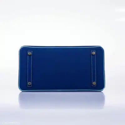 Hermès HSS Birkin 30 Blue Electric and Blue Atoll Epsom Gold Hardware