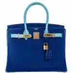 Hermès HSS Birkin 30 Blue Electric and Blue Atoll Epsom Gold Hardware