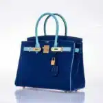 Hermès HSS Birkin 30 Blue Electric and Blue Atoll Epsom Gold Hardware