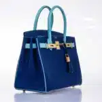 Hermès HSS Birkin 30 Blue Electric and Blue Atoll Epsom Gold Hardware