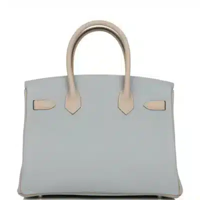 Hermès HSS Birkin 30 Gris Mouette/Gris Tourterelle Clemence Brushed Palladium Hardware Replica designer handbags