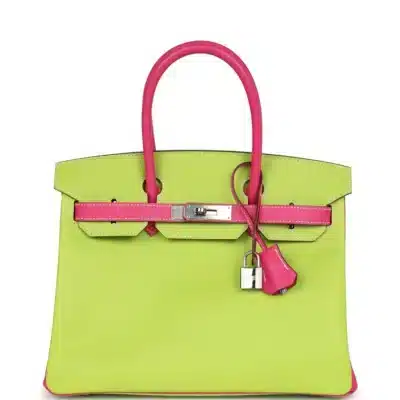 Hermès HSS Birkin 30 Kiwi and Rose Tyrien Epsom Palladium Hardware