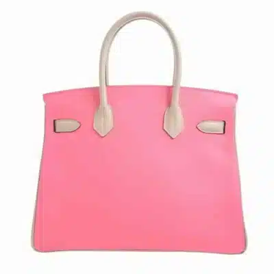 Hermès HSS Birkin 30 Pink and Beige Vaux Epsom Palladium Hardware