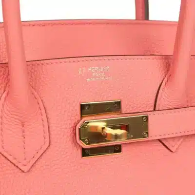 Hermès HSS Birkin 30 Rose Candy Togo logo1