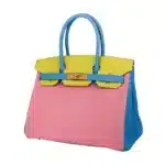 Hermès HSS Birkin 30 Tri-Color Rose Sakura/Anemone/Bamboo Chevre Gold Hardware