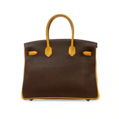 Hermès HSS Birkin 30 Tri-Colour Gold Chocolate Yellow Epsom back1