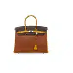 Hermès HSS Birkin 30 Tri-Colour Gold/Chocolate/Yellow Epsom Palladium Hardware