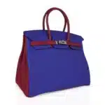 Hermès HSS Birkin 35 Blue Electric and Rouge Grenat Togo Palladium Hardware