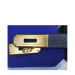 Hermès HSS Birkin 35 Blue Electric/White/Graphite Epsom Brushed Gold Hardware