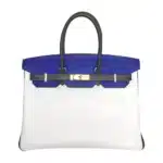 Hermès HSS Birkin 35 Blue Electric/White/Graphite Epsom Brushed Gold Hardware