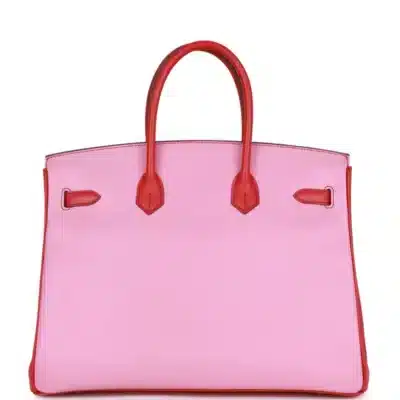 Hermès HSS Birkin 35 Bubblegum and Bougainvillea Epsom Palladium Hardware