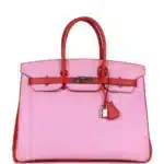 Hermès HSS Birkin 35 Bubblegum and Bougainvillea Epsom Palladium Hardware