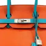 Hermès HSS Birkin 35 Miami Dolphins Chevre Palladium Hardware Fake luxury bags for sale