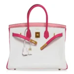 Hermès HSS Birkin 35 White/Rose Confetti/Rose Tyrien Epsom Brushed Gold Hardware