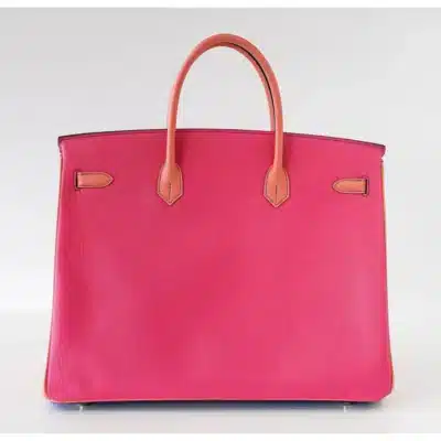 Hermès HSS Birkin 40 Tri-Color Electric Blue/Mangue/Rose Tyrien Epsom Brushed Gold Hardware