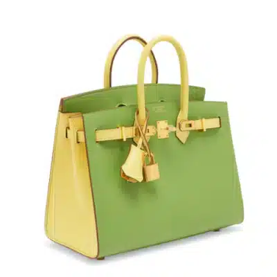 Hermès HSS Custom Birkin 25 Sellier Vert Criquet And Jaune Poussin Epsom Gold Hardware