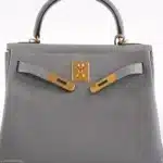 Hermès HSS Kelly 28 Retourne Gris Mouette & Black Togo Palladium Hardware