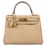 Hermès HSS Kelly 28 Retourne Trench & Rouge Tomate Evercolor Brushed Gold Hardware replica handbags online