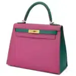 Hermès HSS Kelly 28 Sellier Rose Purple And Malachite Epsom Gold Hardware