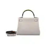 Hermès HSS Limited Edition Kelly 32 Retourne Tri-Color Craie/Rouge H/Black Togo Palladium Hardware