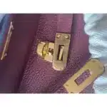 Hermès HSS Mini Kelly 20 Bordeaux and Raisin Chevre Gold Hardware