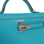 Hermès HSS Mini Kelly 20 Sellier Bleu du Nord and Bougainvillea Epsom Palladium Hardware High-quality Lushentic Grade