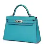 Hermès HSS Mini Kelly 20 Sellier Bleu du Nord and Bougainvillea Epsom Palladium Hardware High-quality Lushentic Grade