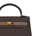 Hermès HSS Mini Kelly 20 Sellier Ecorce/Etoupe/Black Epsom Gold Hardware Lushentic Grade bags