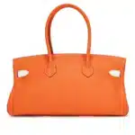 Hermès HSS Rare Collectible 2009 Birkin 42 "Shoulder Birkin" Orange H And White Clemence JPG Shoulder Palladium Hardware High-quality replica