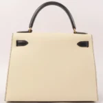 Hermès HSS Vintage 1994 Kelly 32 Sellier Rouge Vif/Parchemin/Bleu Marine Box Calf Gold Hardware