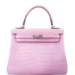 Hermès Kelly 25 Retourne 5P Bubblegum Pink Matte Alligator Mississippiensis Palladium Hardware handbag dupes