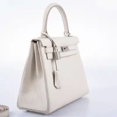 Hermès Kelly 25 Retourne Beton Togo Palladium Hardware handbag dupes