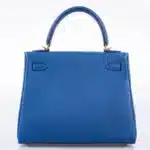 Hermès Kelly 25 Retourne Blue France Togo Gold Hardware