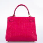 Hermès Kelly 25 Retourne Framboise Matte Alligator Mississippiensis Gold Hardware Luxury bag lookalikes