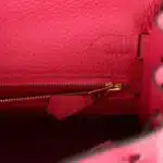 Hermès Kelly 25 Retourne Framboise Togo Gold Hardware Lushentic replica handbags