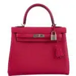 Hermès Kelly 25 Retourne Framboise Togo Palladium Hardware Lushentic Grade bags