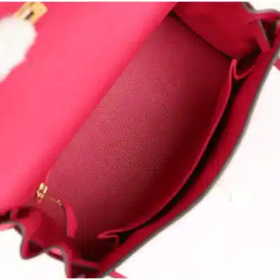 Hermès Kelly 25 Retourne Framboise Togo interior