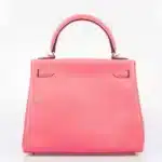 Hermès Kelly 25 Retourne Rose Azalee Swift Palladium Hardware Lushentic bags