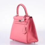 Hermès Kelly 25 Retourne Rose D'ete Swift Palladium Hardware