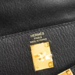 Hermès Kelly 25 Sellier Black Chevre Chamkila Gold Hardware Fake luxury bags for sale