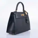 Hermès Kelly 25 Sellier Black Chevre Chamkila Gold Hardware Fake luxury bags for sale