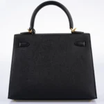 Hermès Kelly 25 Sellier Black Epsom Gold Hardware Lushentic bags