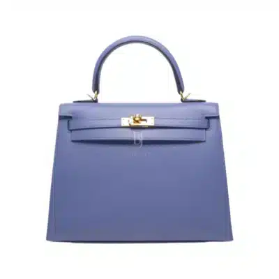 Hermès Kelly 25 Sellier Bleu Brighton Epsom Gold Hardware