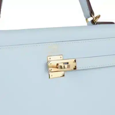 Hermès Kelly 25 Sellier Bleu Brume Epsom logo1