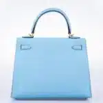 Hermès Kelly 25 Sellier Blue Celeste Epsom Gold Hardware Replica Designer Bags