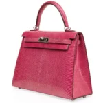 Hermès Kelly 25 Sellier Fuchsia Lizard Palladium Hardware Affordable designer bag dupes