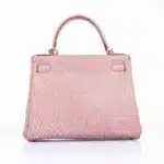 Hermès Kelly 28 Dalmatian Pink Buffalo Gold Hardware Fake luxury bags for sale