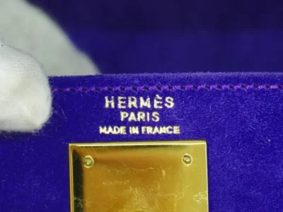 Hermès HSS Kelly 28 Purple Velvet Gold Hardware