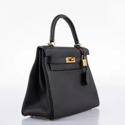 Hermès Kelly 28 Retourne Black Togo Gold Hardware