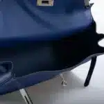 Hermès Limited Edition Kelly 28 Retourne Blue Electric, Yellow and Black Togo Au Galop Palladium Hardware Lushentic Grade Bags